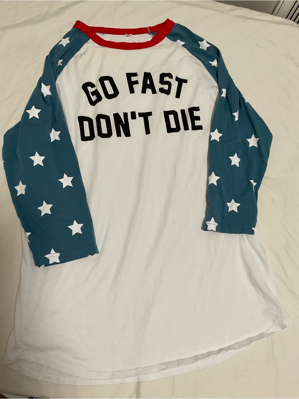 Go Fast Don’t Die Stars Shirt size XL